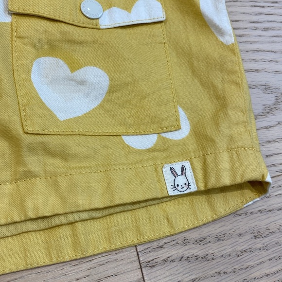 H&M Coated Woven Cotton Jacket, Hearts, Yellow/White, Toddler, Kids 3T (2-3 yrs) - Picture 10 of 11